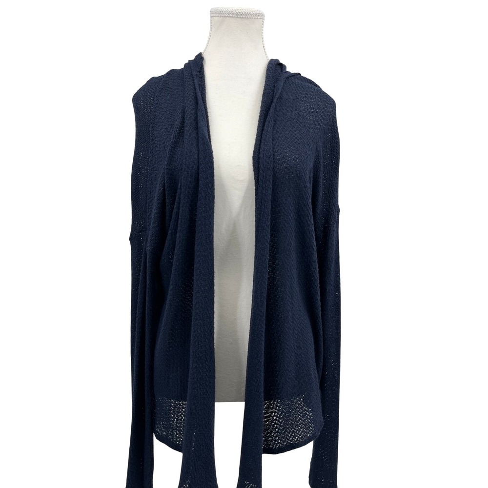 Abercrombie‎ & Fitch Womens Navy Blue Hooded Open Front Cardigan Sweater XS/S